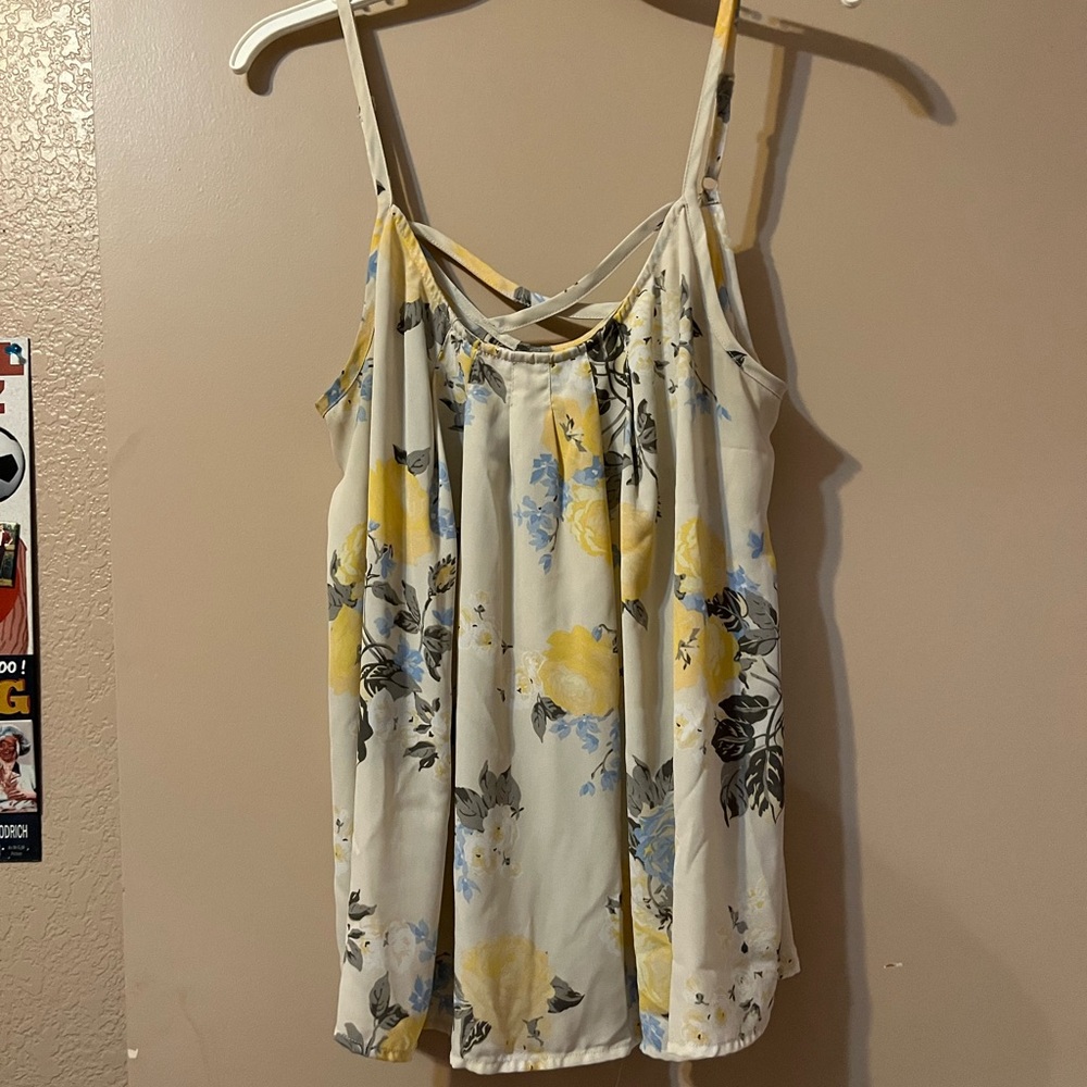 Torrid Yellow and Blue Floral Camisole